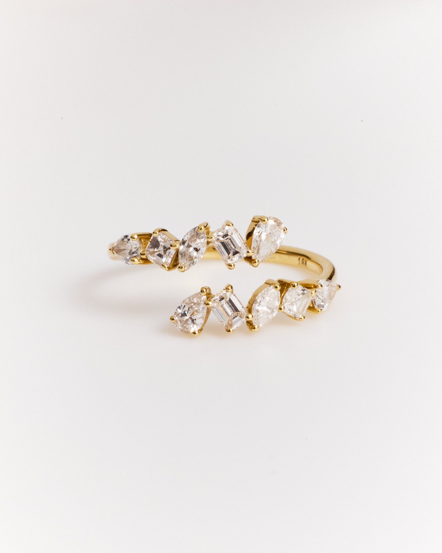 Multi Shape Diamond Wrap Ring (Lab Diamond)