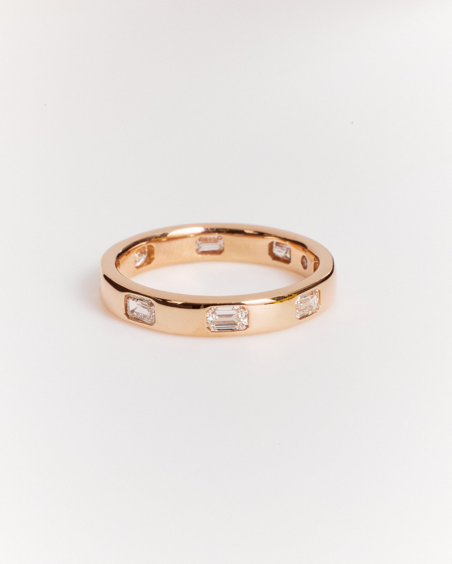 Emerald Cut Dot Band (Mined Natural Diamond)