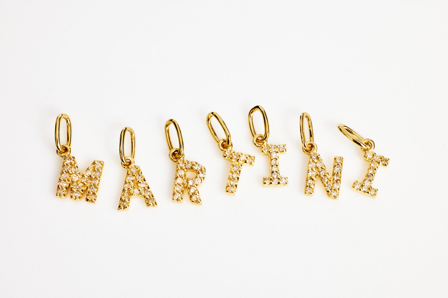 Diamond Letter Charm (Mined Natural Diamonds)