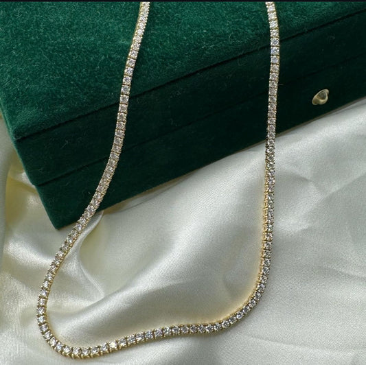 7ctw Diamond Tennis Necklace