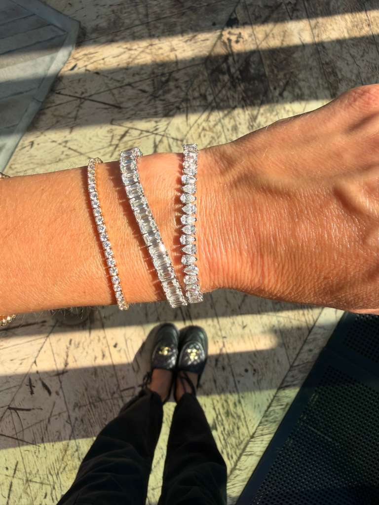 Emerald Cut LG Diamond Tennis Bracelet (24ctw)