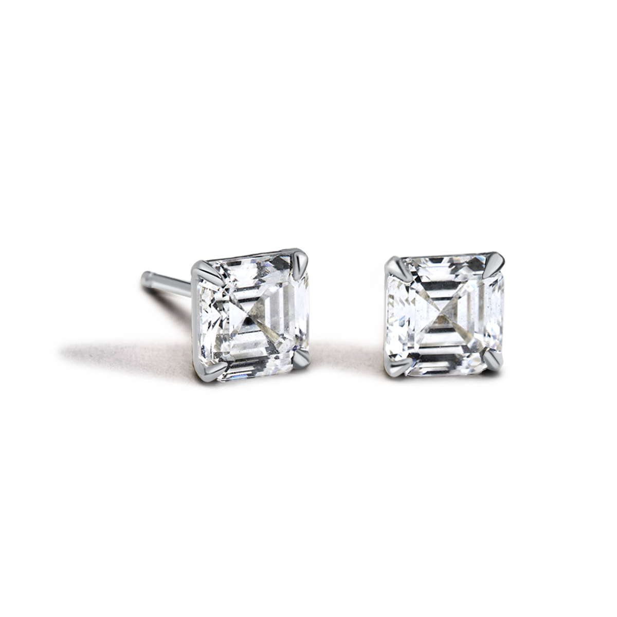 Asscher Diamond Studs
