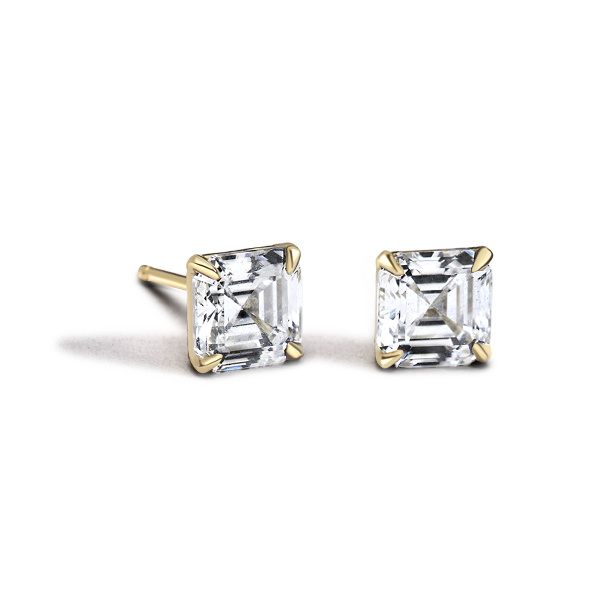 Asscher Diamond Studs