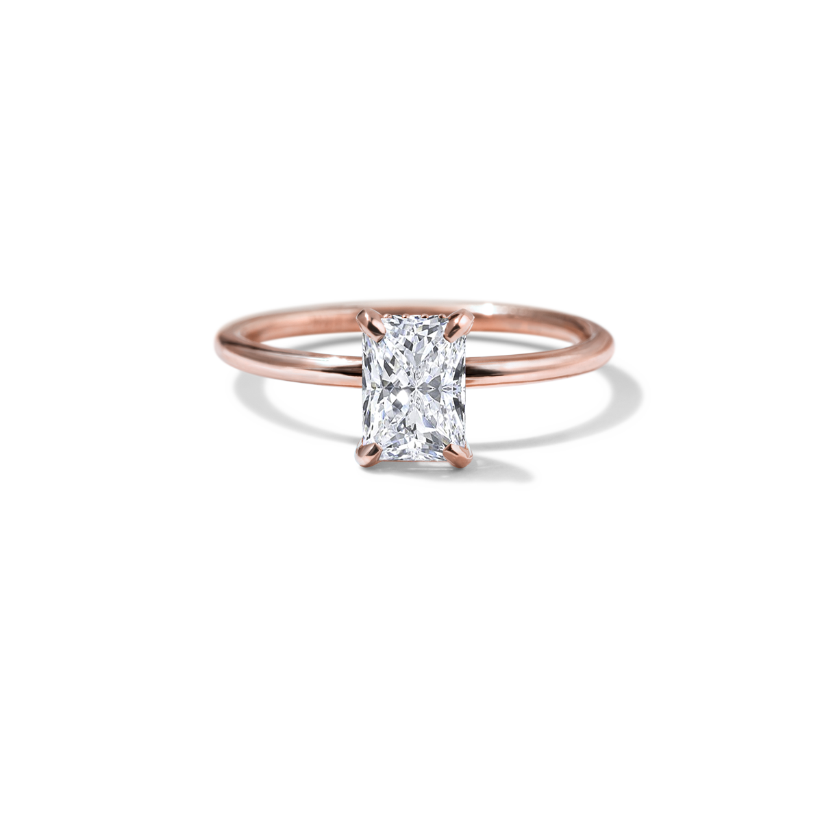 Solitaire with Hidden Halo Engagement Ring