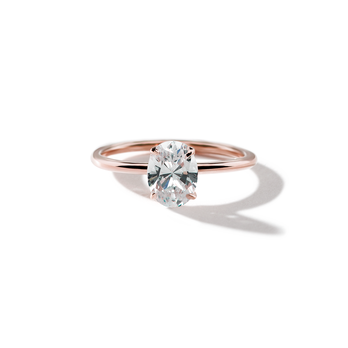 Solitaire with Hidden Halo Engagement Ring