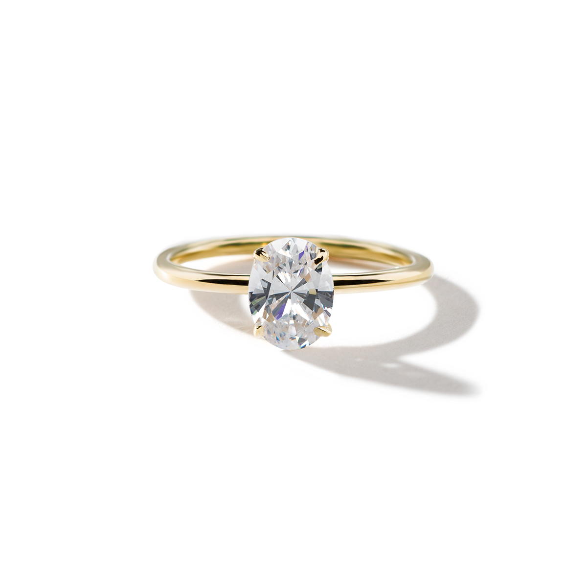 Solitaire with Hidden Halo Engagement Ring