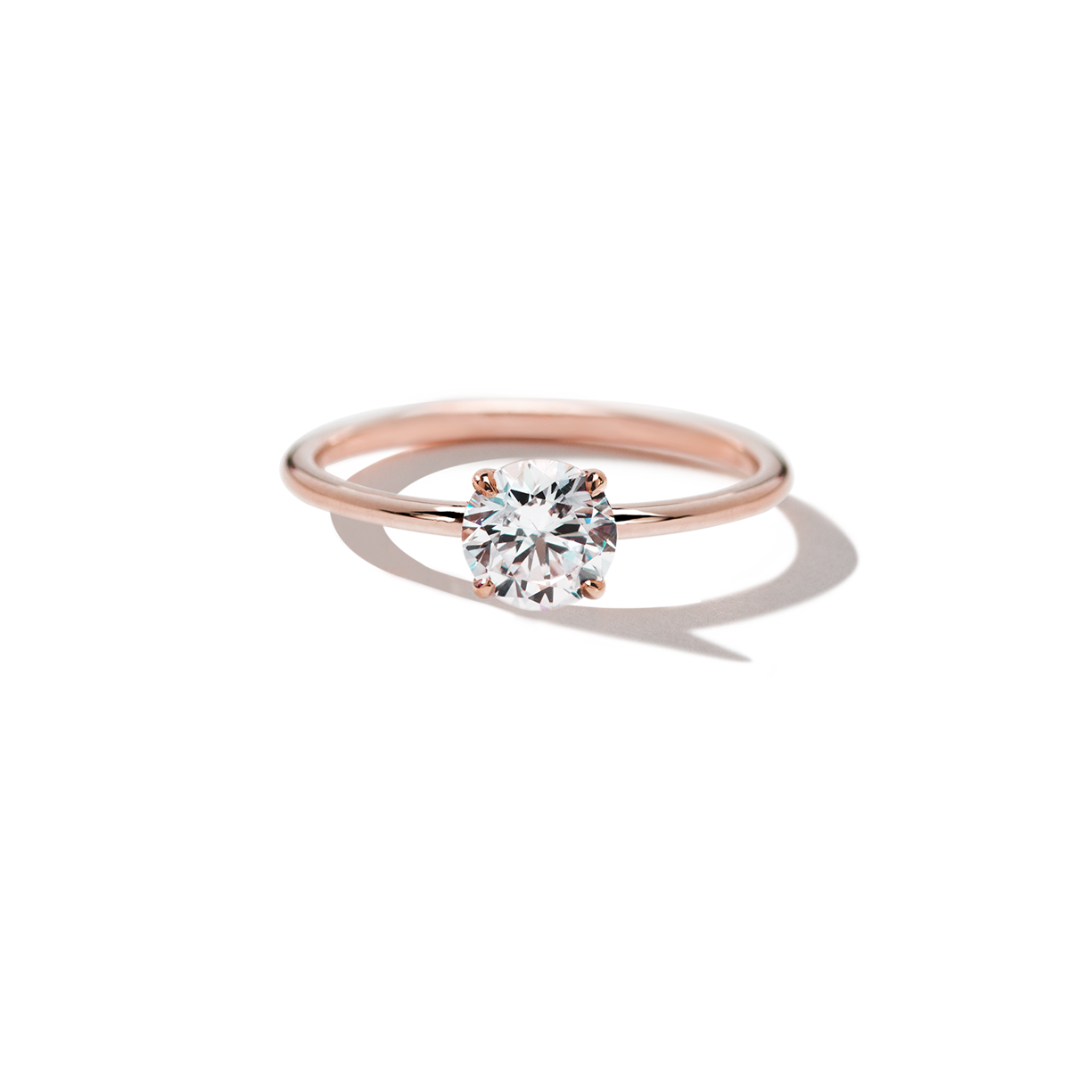 Solitaire with Hidden Halo Engagement Ring