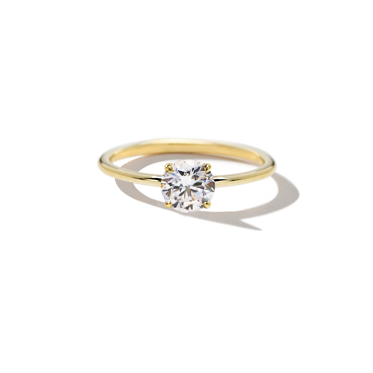 Solitaire with Hidden Halo Engagement Ring