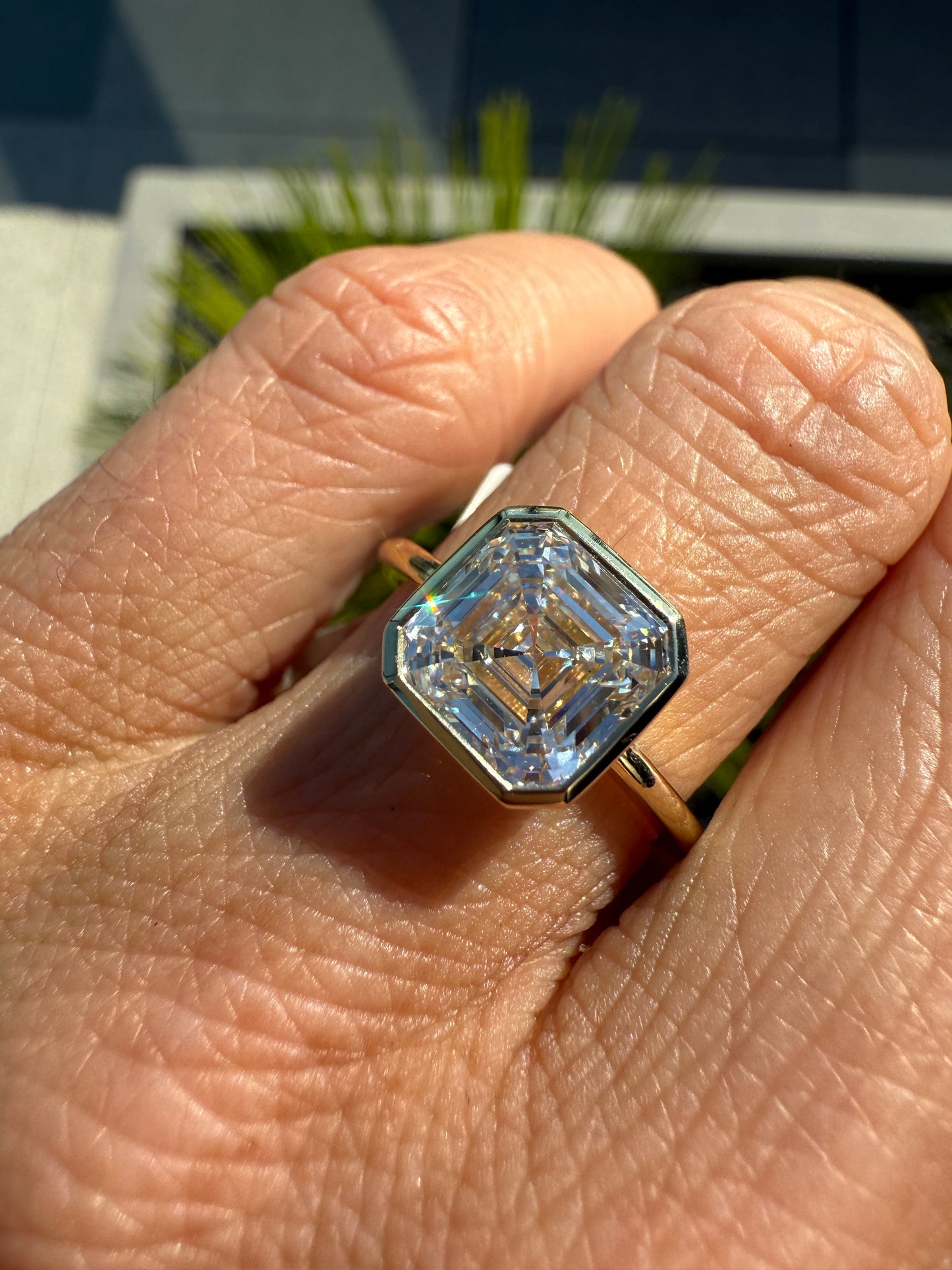 Asscher Cut Paris Engagement Ring