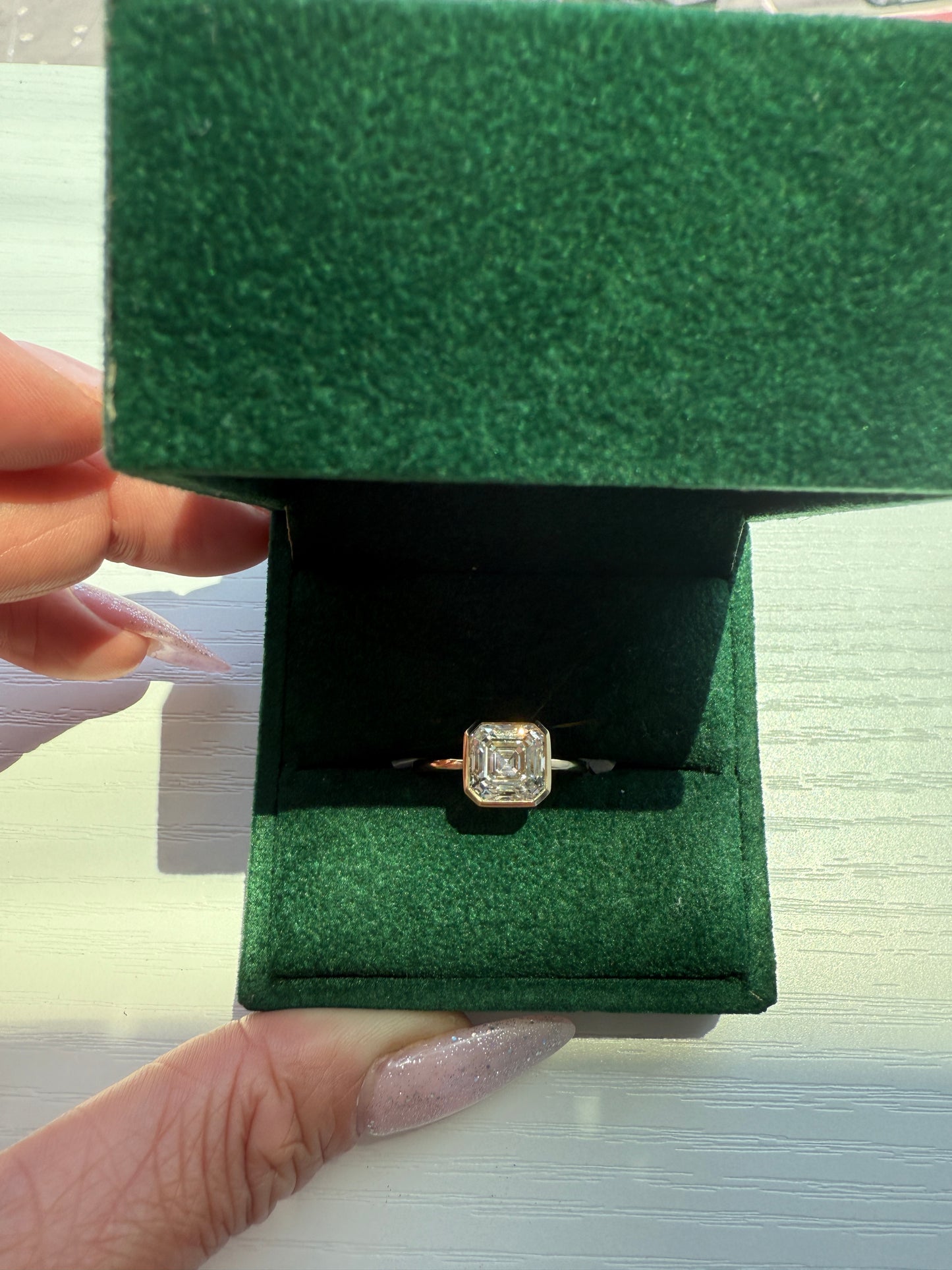 Asscher Cut Paris Engagement Ring