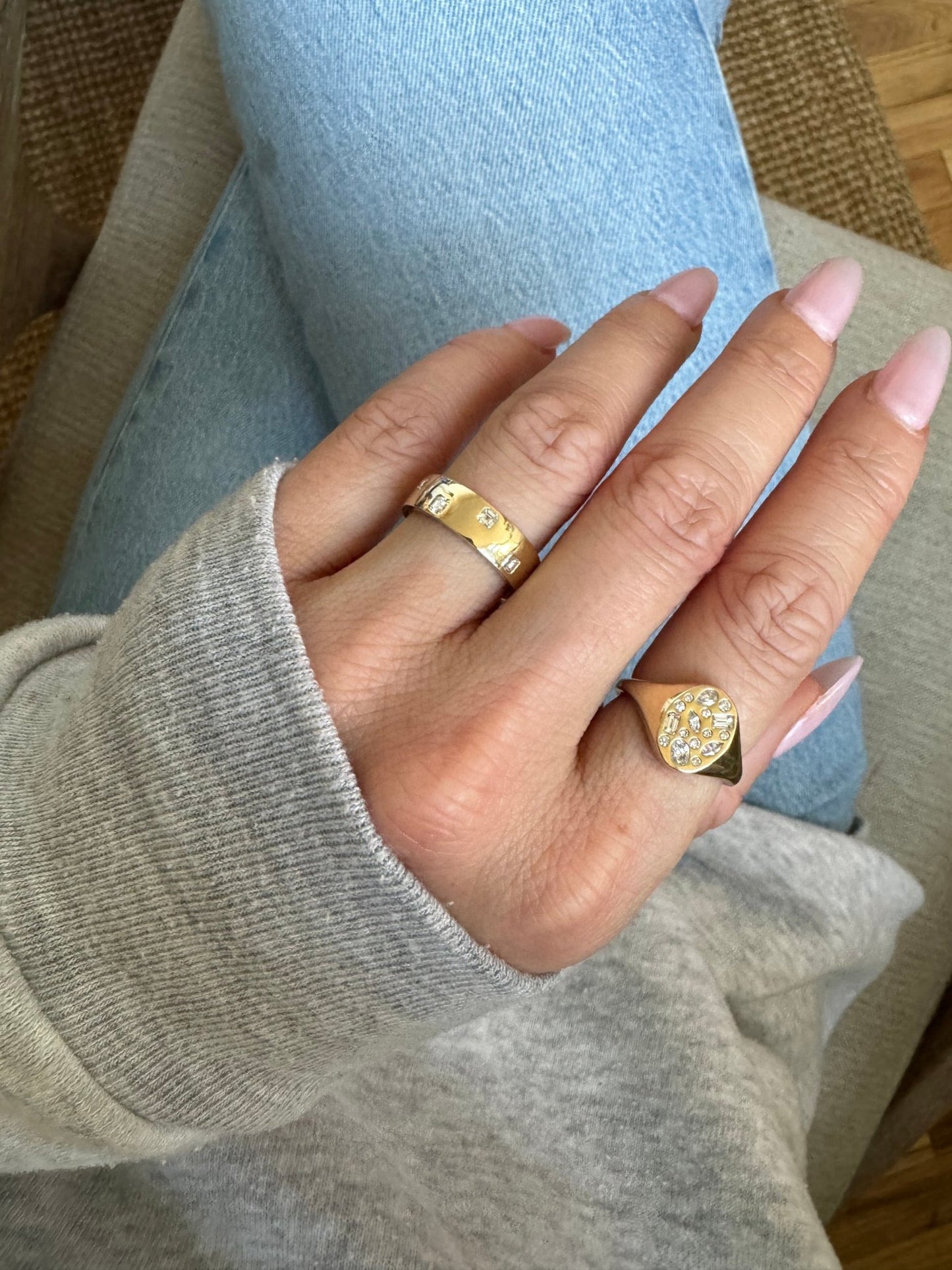 Chunky Asscher Dot Band (Lab Grown Diamond) - Lanore Fine Jewelry