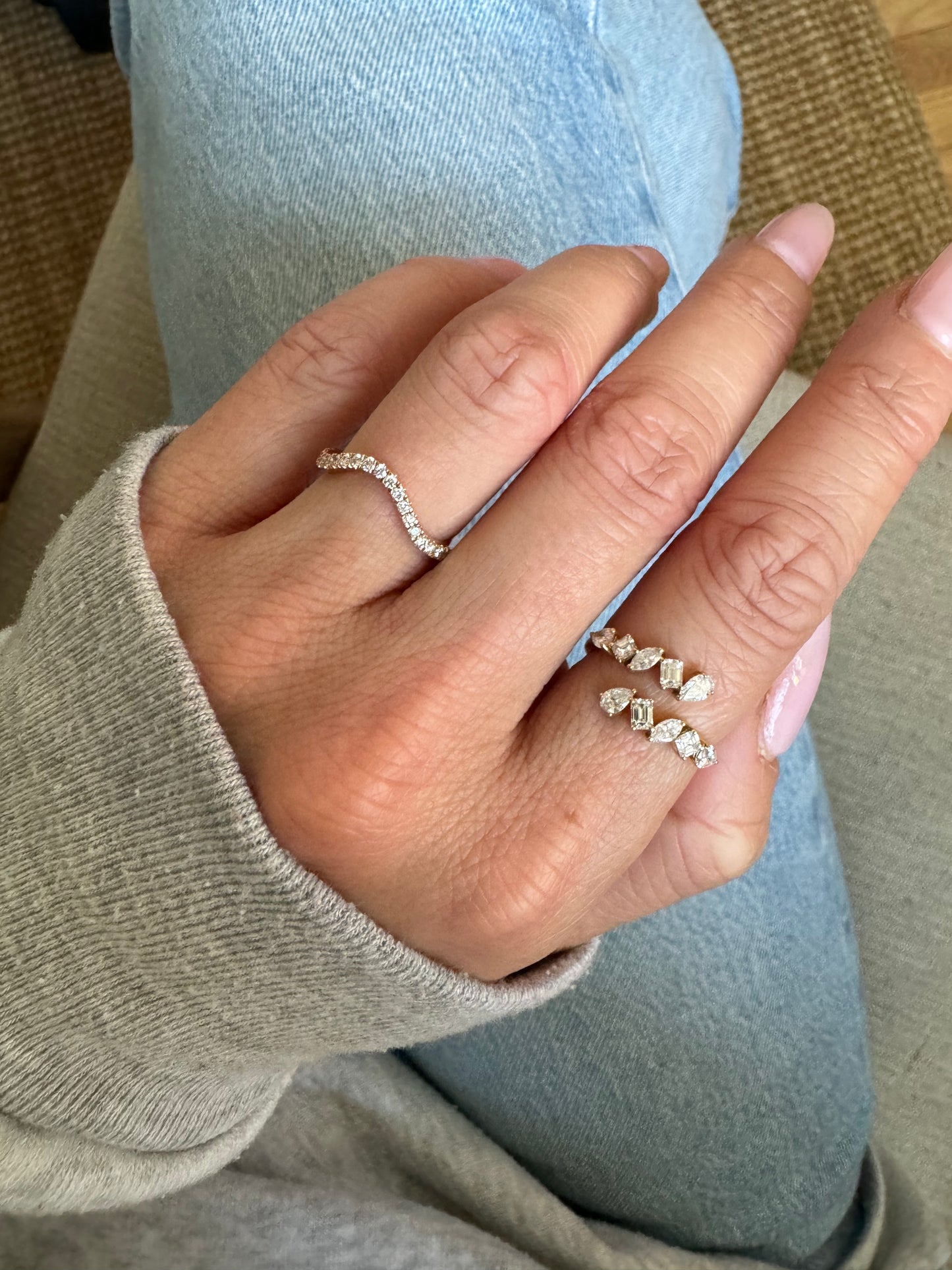 Multi Shape Diamond Wrap Ring (Lab Diamond)