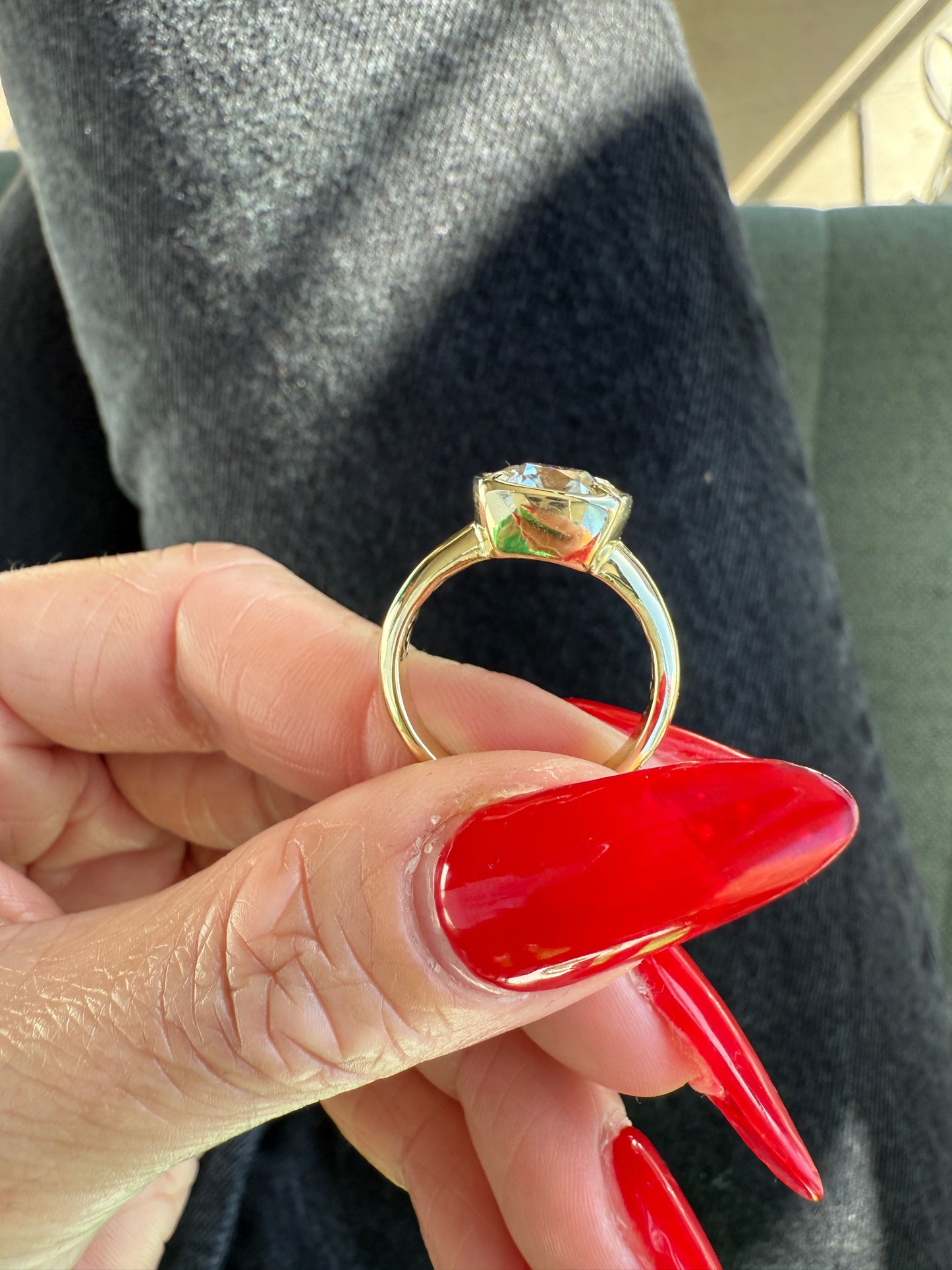 Old Mine Cut Barcelona Engagement Ring