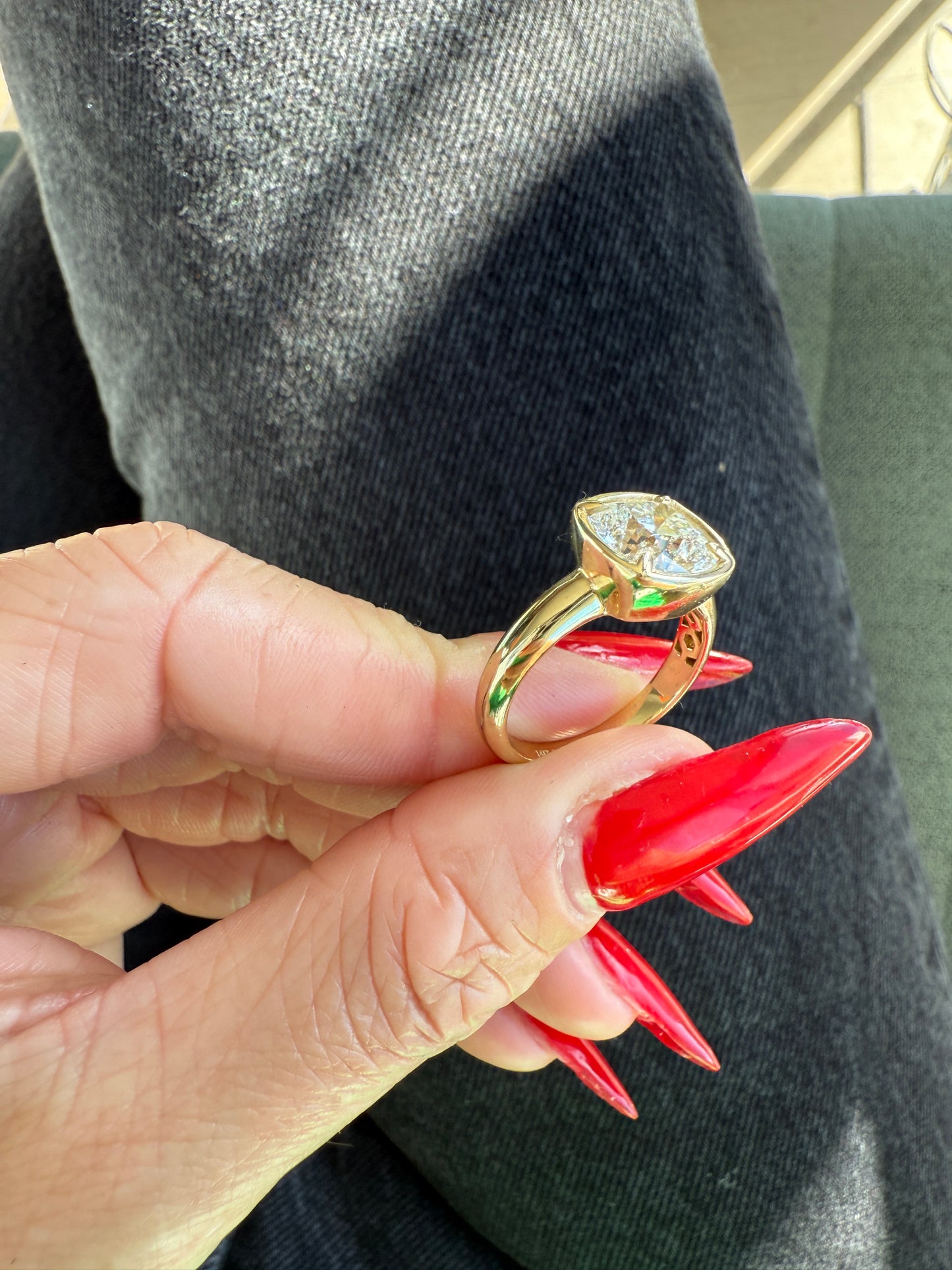 Old Mine Cut Barcelona Engagement Ring
