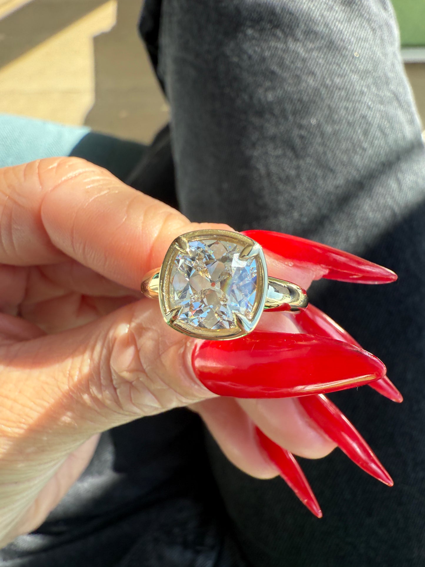 Old Mine Cut Barcelona Engagement Ring