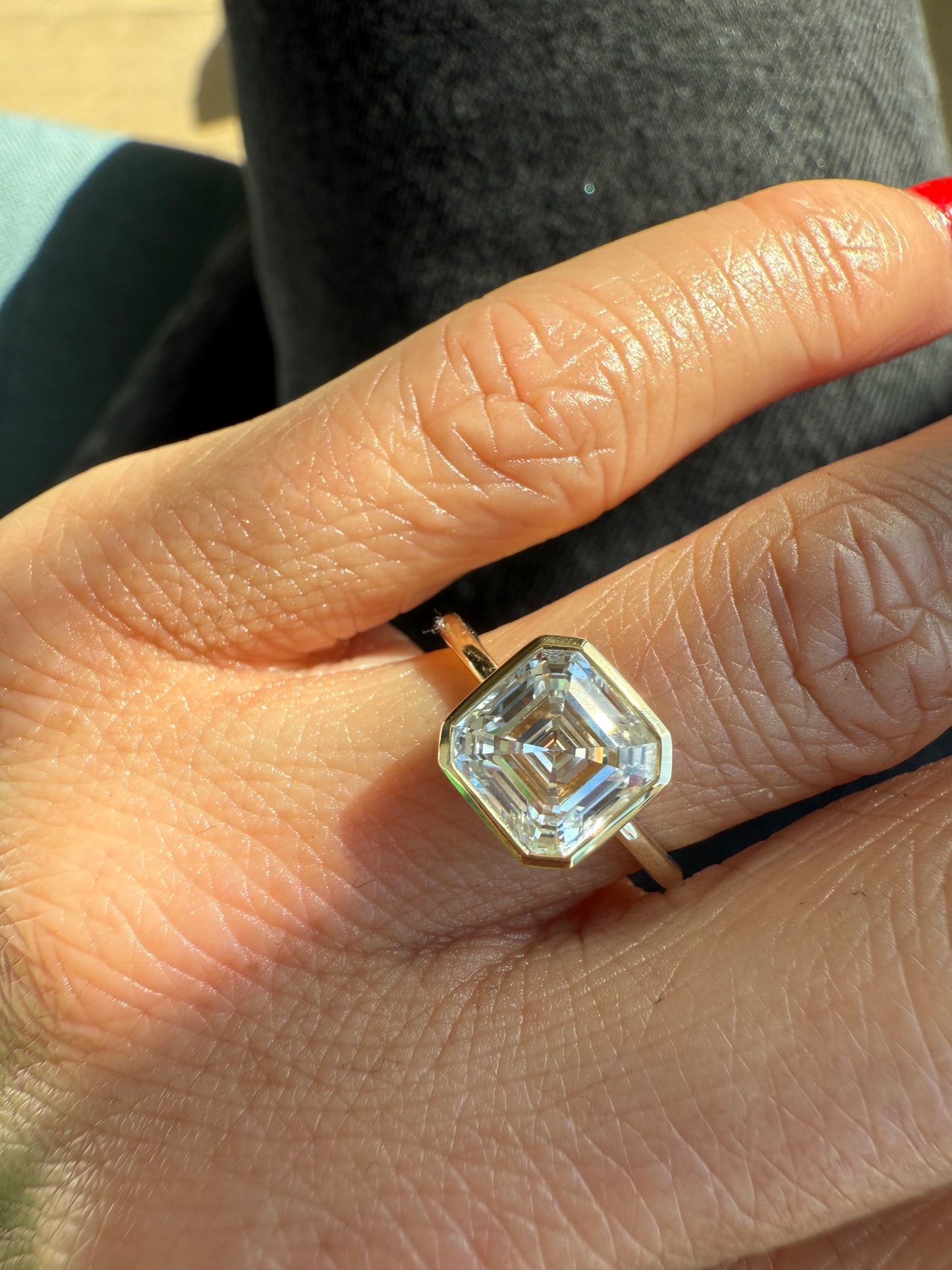Asscher Cut Paris Engagement Ring