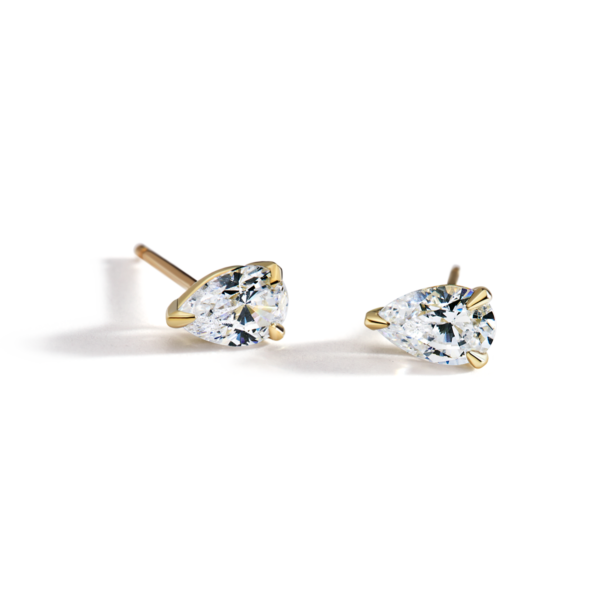 Pear Cut Diamond Studs
