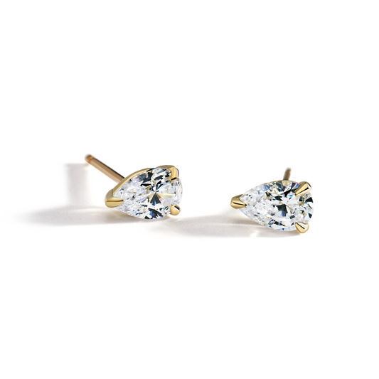 Pear Cut Diamond Studs