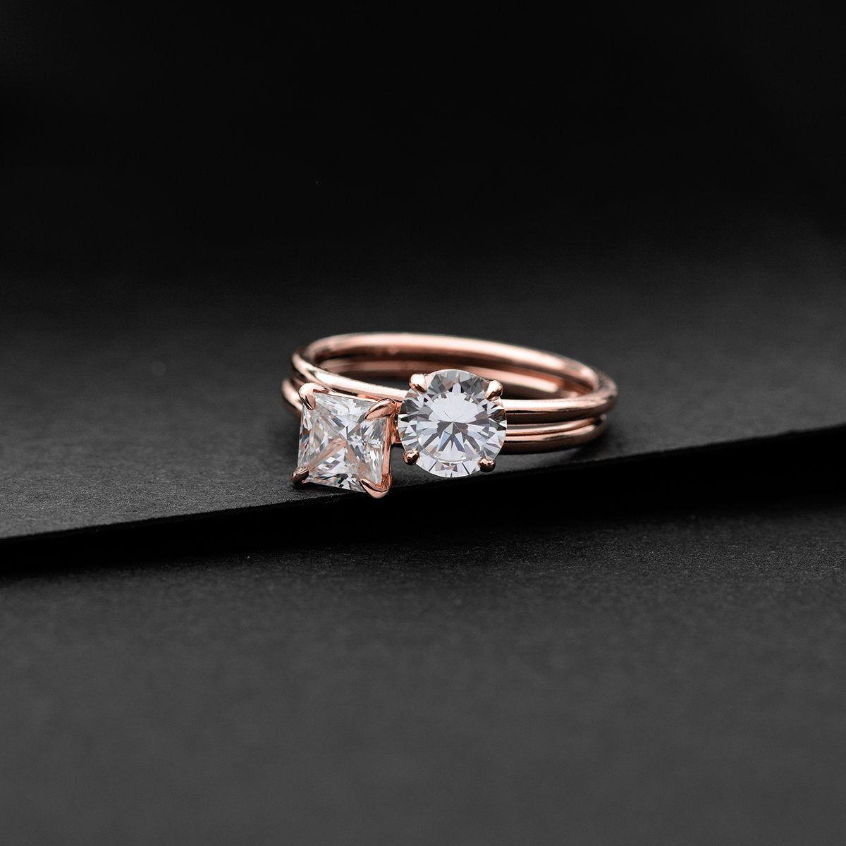 Solitaire with Hidden Halo Engagement Ring