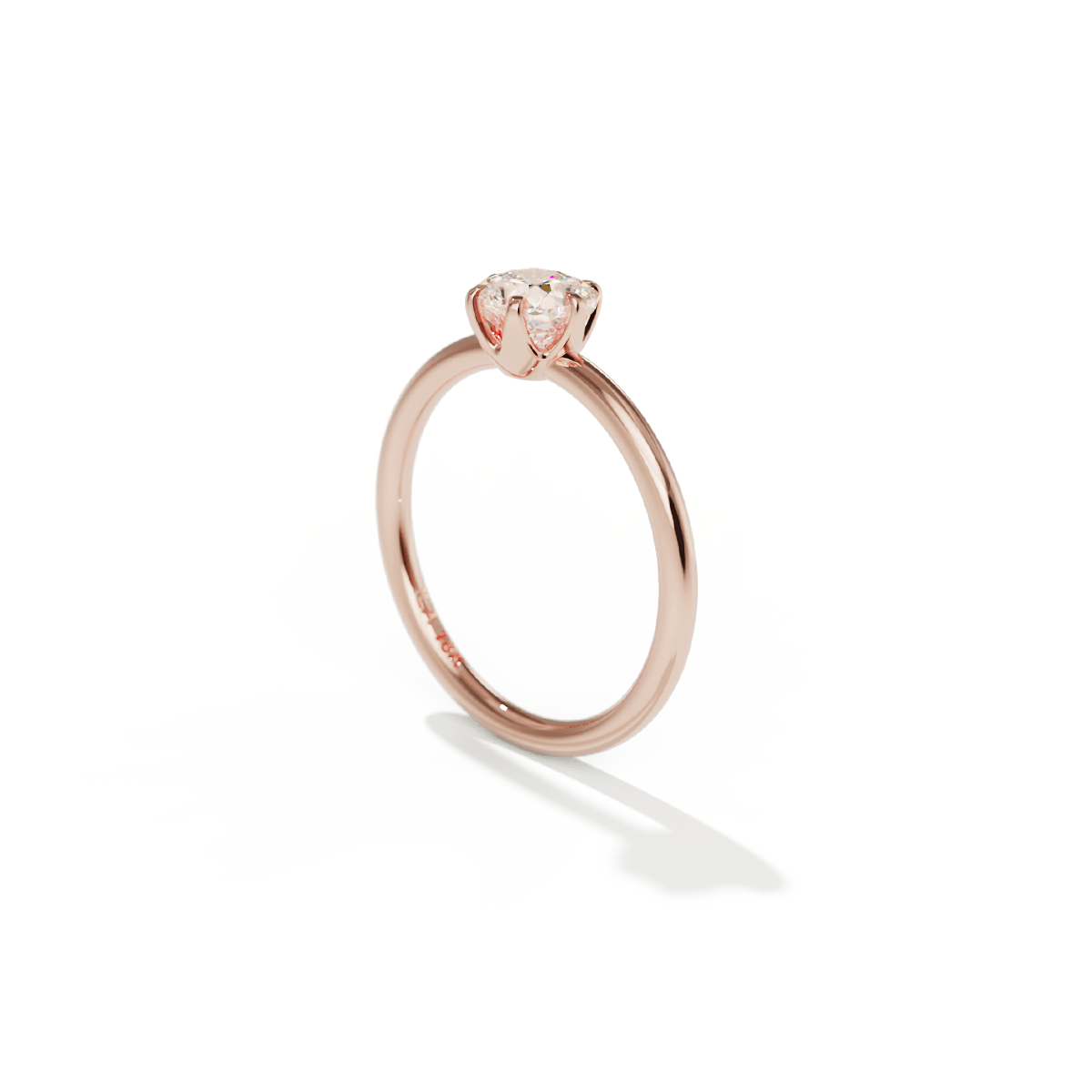 Ultra Thin Solitaire Engagement Ring