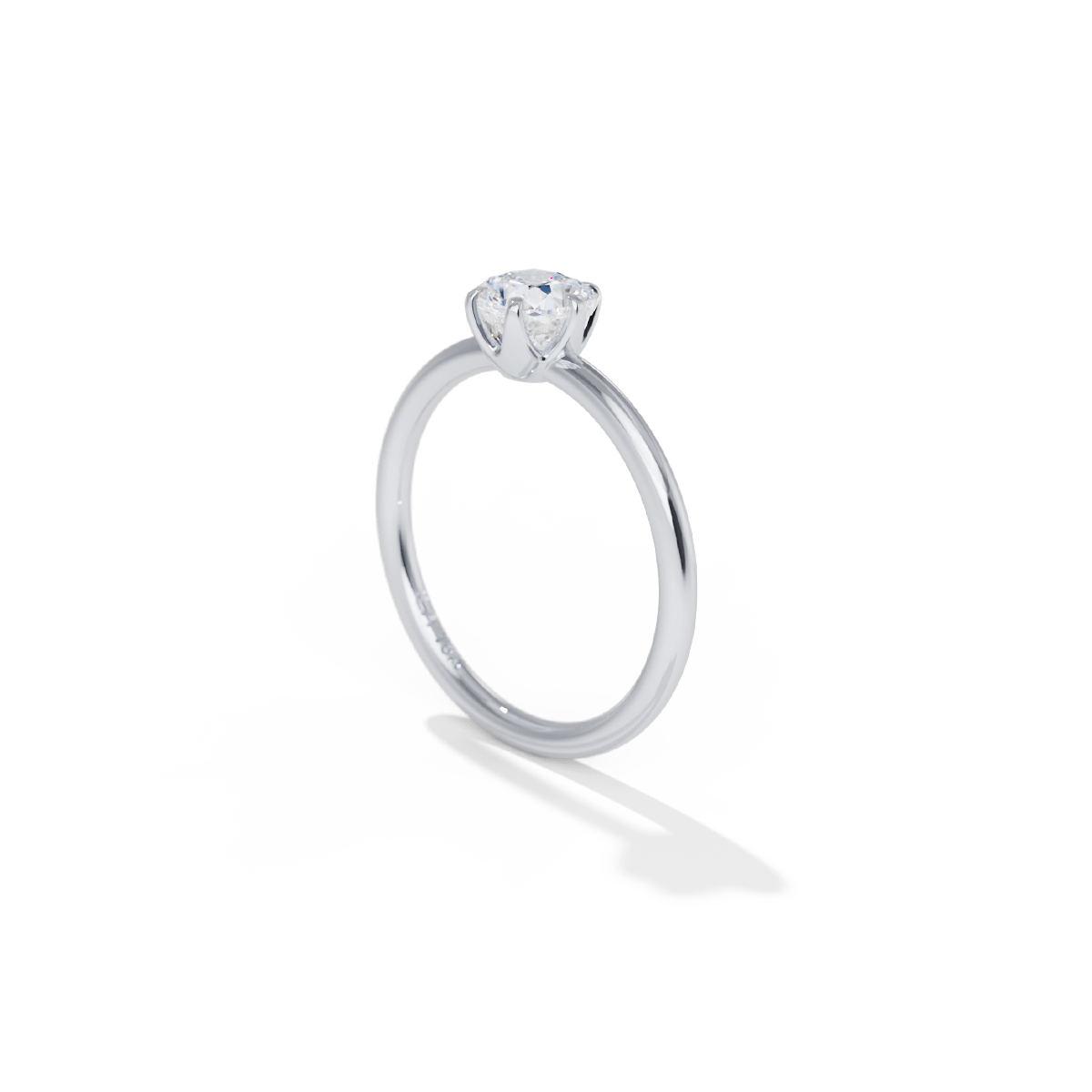 Ultra Thin Solitaire Engagement Ring