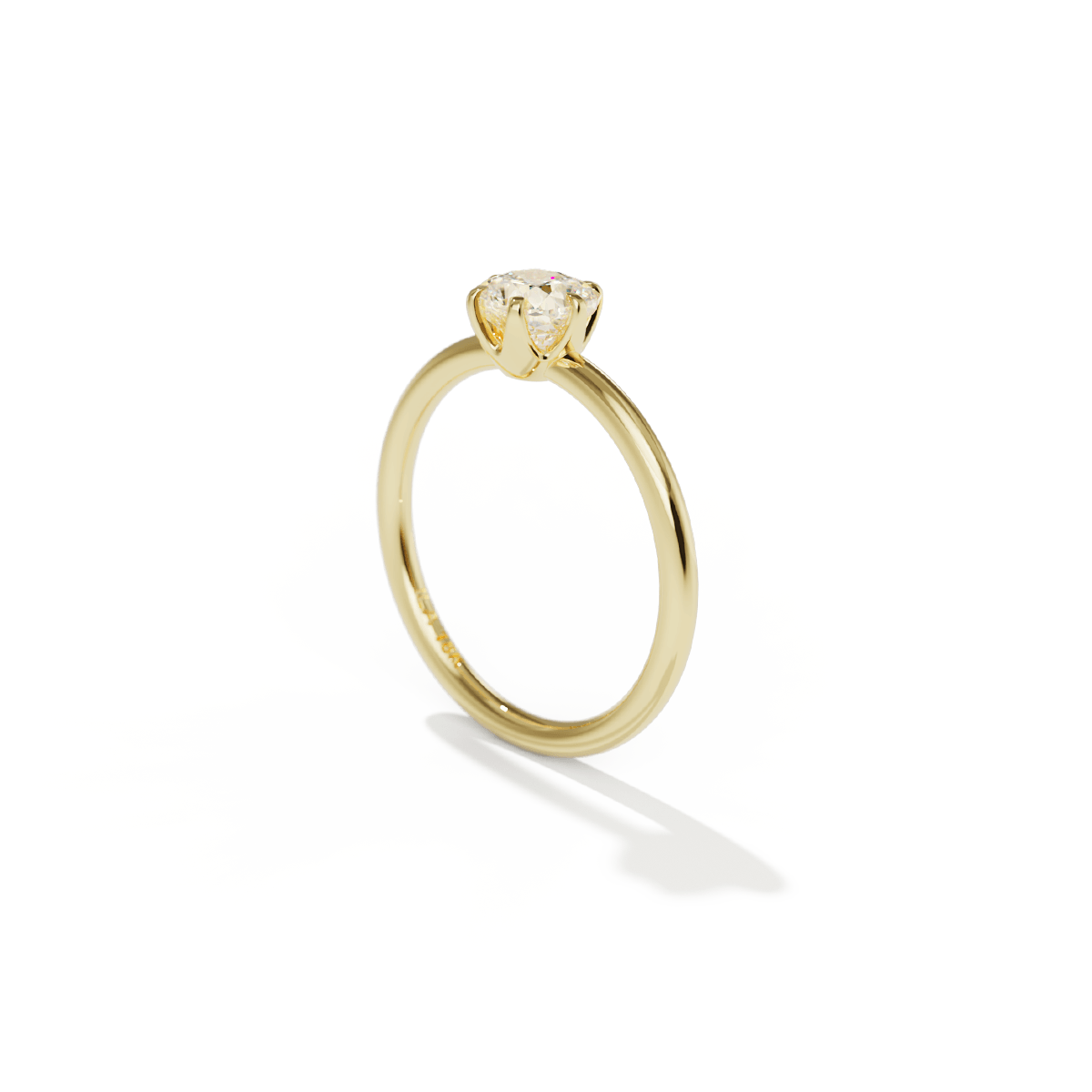 Ultra Thin Solitaire Engagement Ring