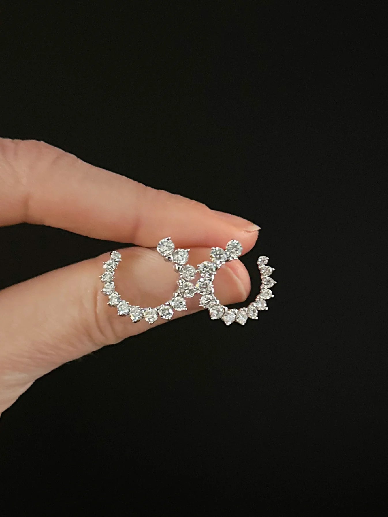 Graduated Diamond Wrap Hoop