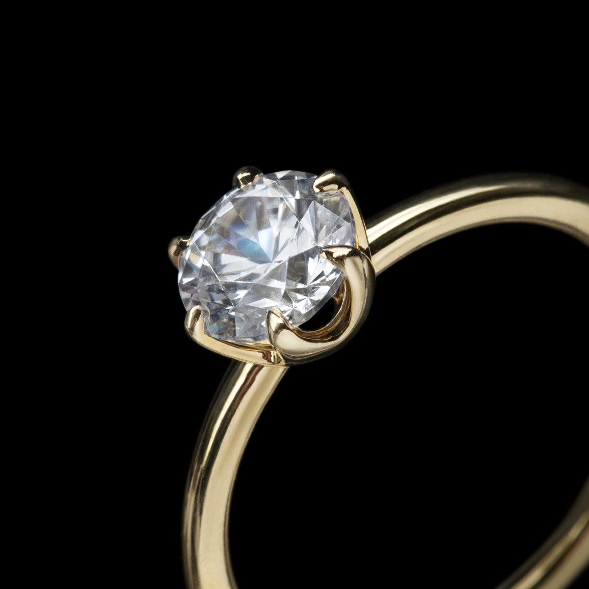 Ultra Thin Solitaire Engagement Ring