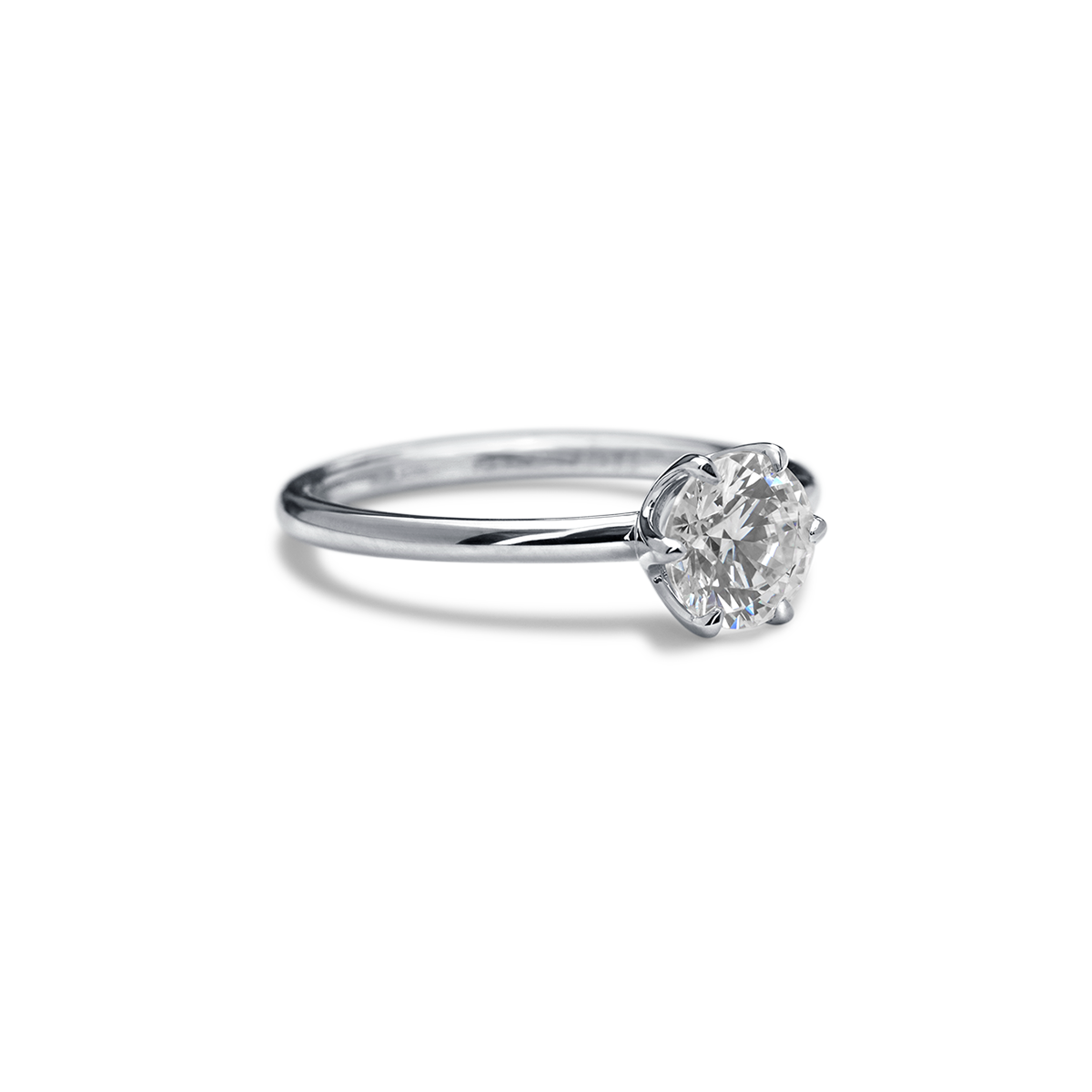 Ultra Thin Solitaire Engagement Ring