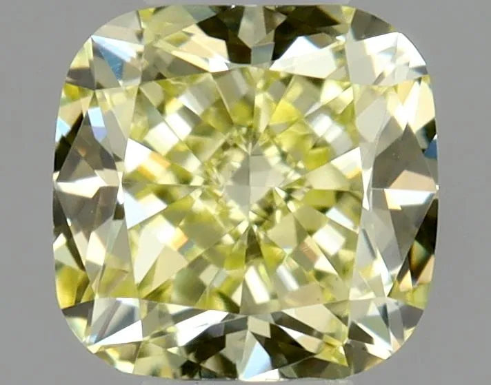 0.25ct Cushion modified Natural Diamond (Colour Faint Yellow, Clarity VVS2, GIA Certified)
