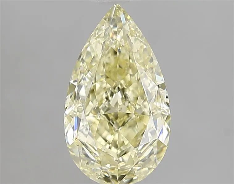 1.75ct Pear Natural Diamond (Colour Fancy Light Yellow, Clarity VS2, GIA Certified) - Lanore Fine Jewelry