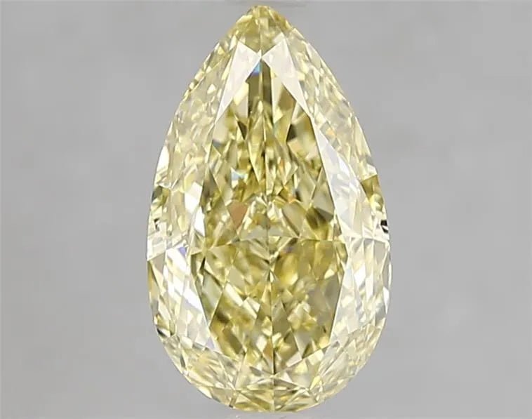 2.01ct Pear Natural Diamond (Colour Fancy Yellow, Clarity VS1, GIA Certified) - Lanore Fine Jewelry