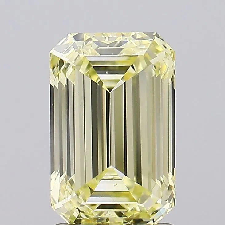 2.02ct Emerald Natural Diamond (Colour Fancy Yellow, Clarity VS2, GIA Certified) - Lanore Fine Jewelry