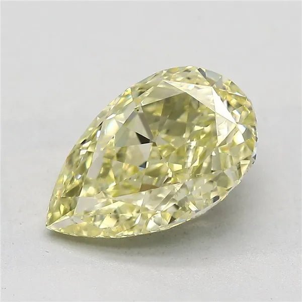 2.49ct Pear Natural Diamond (Colour Fancy Light Yellow, Clarity VS1, GIA Certified) - Lanore Fine Jewelry