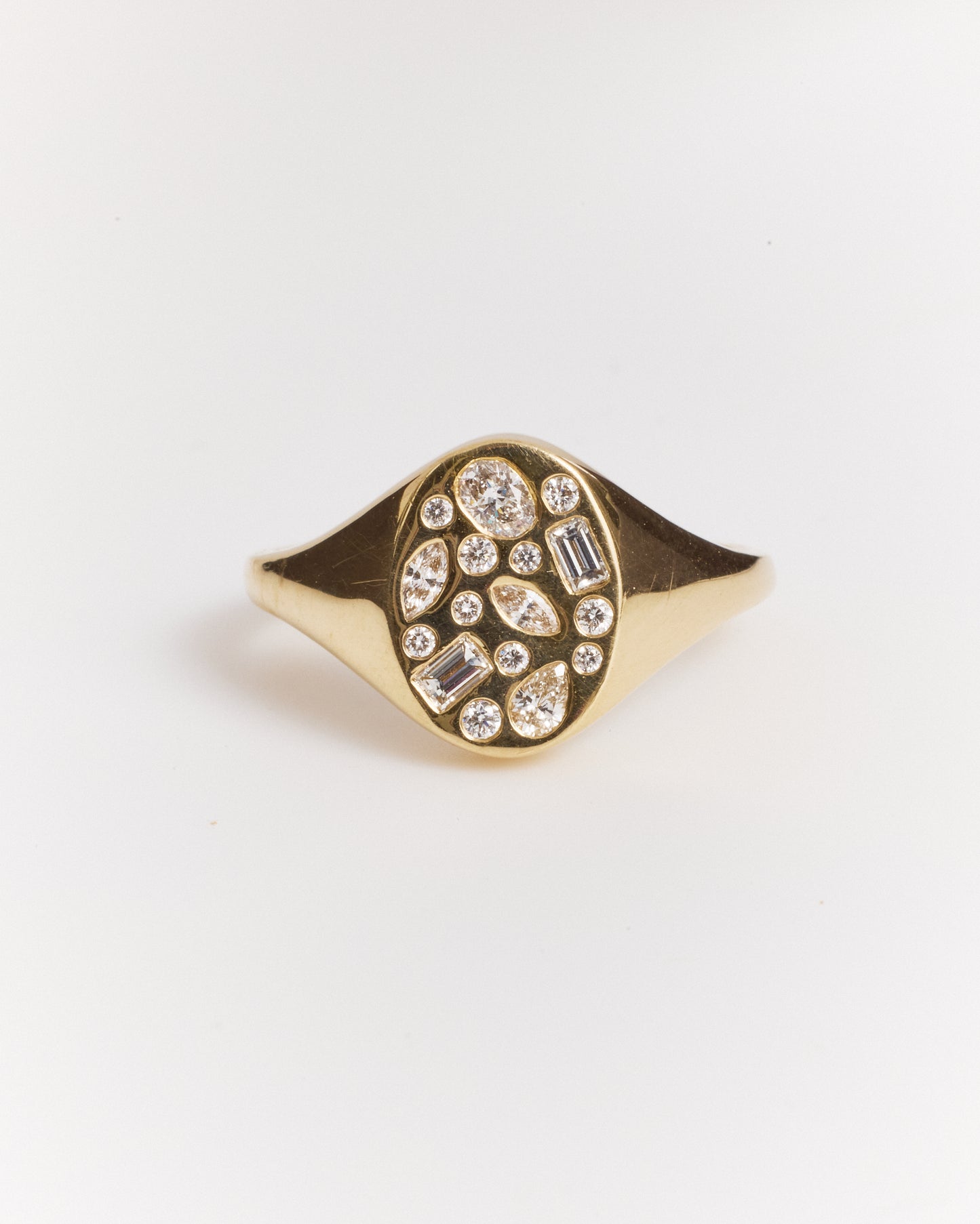 The LFJ Mixed Signet Ring (Lab Grown Diamond)