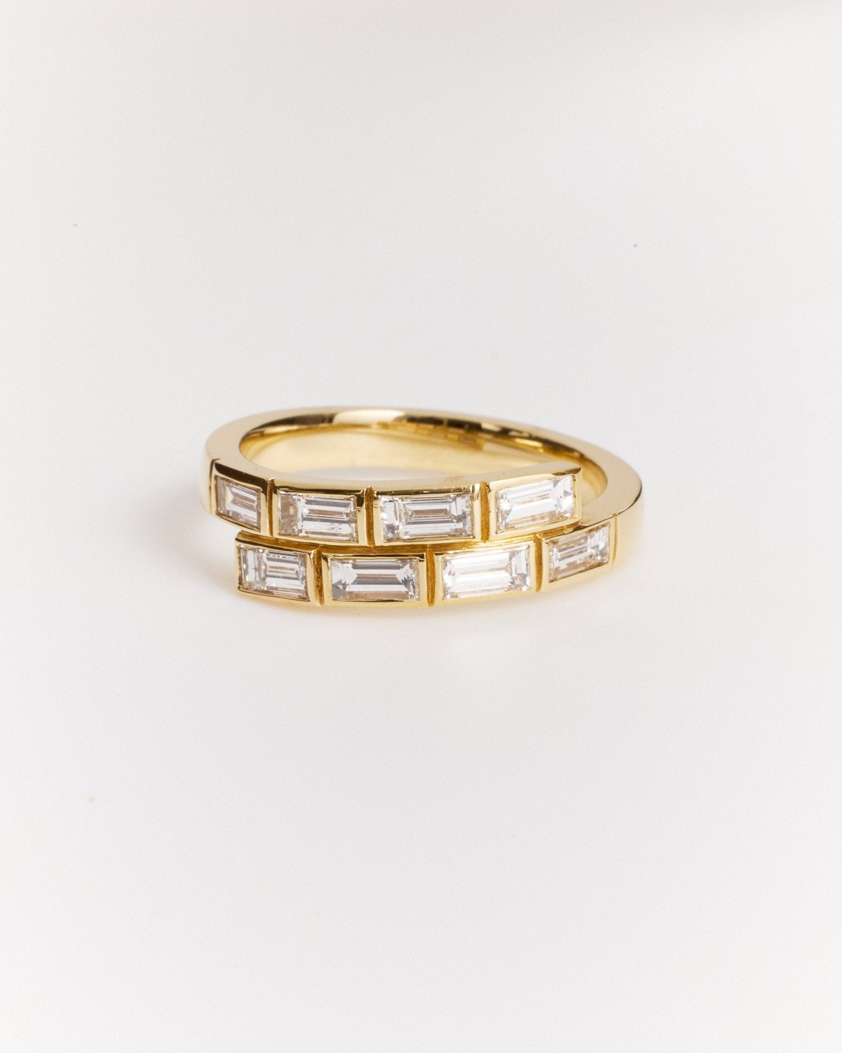Baguette Double Band (Mined Natural Diamonds) - Lanore Fine Jewelry
