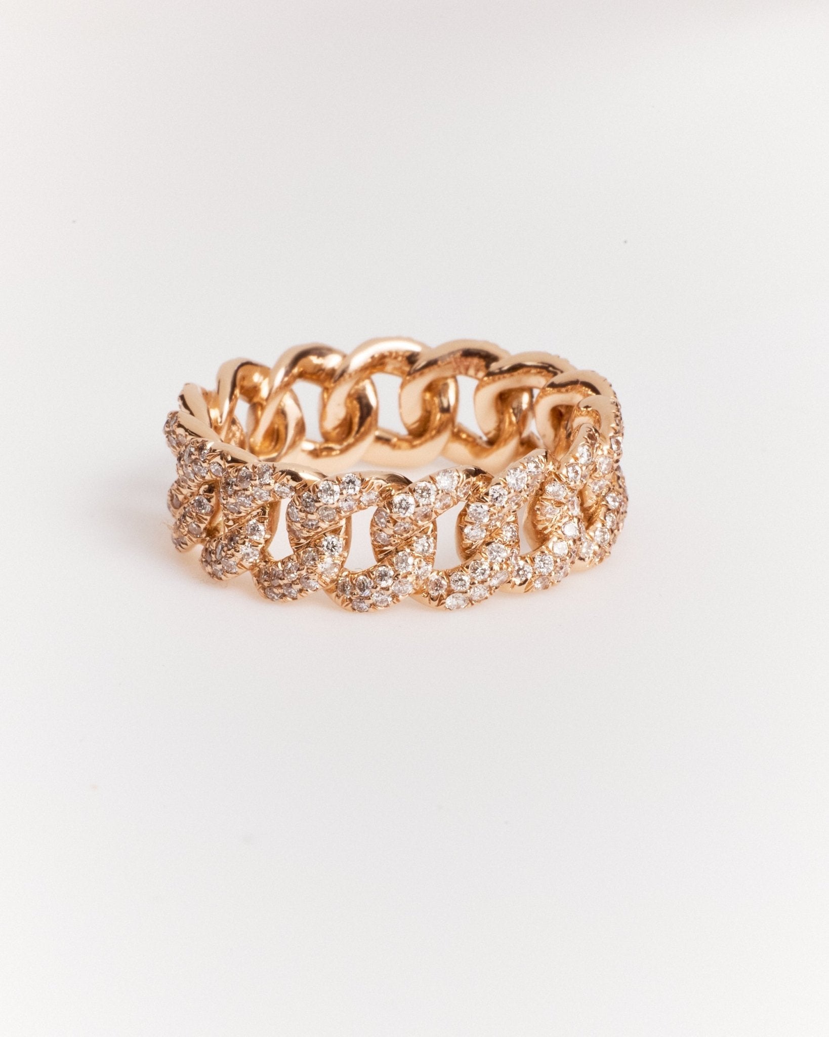Diamond Encrusted Chain Band (Mined Natural Diamonds) - Lanore Fine Jewelry