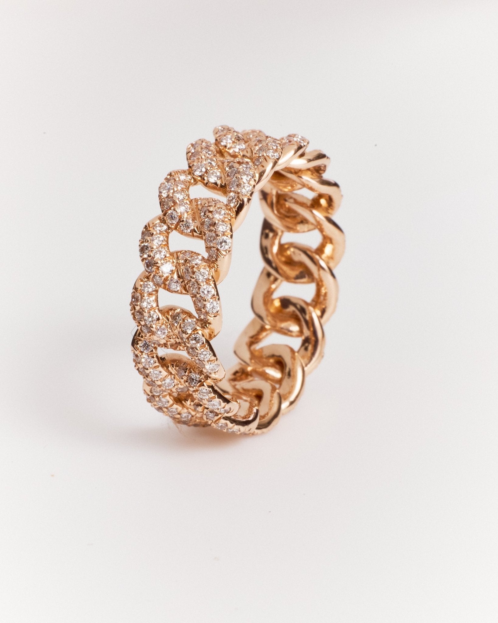 Diamond Encrusted Chain Band (Mined Natural Diamonds) - Lanore Fine Jewelry