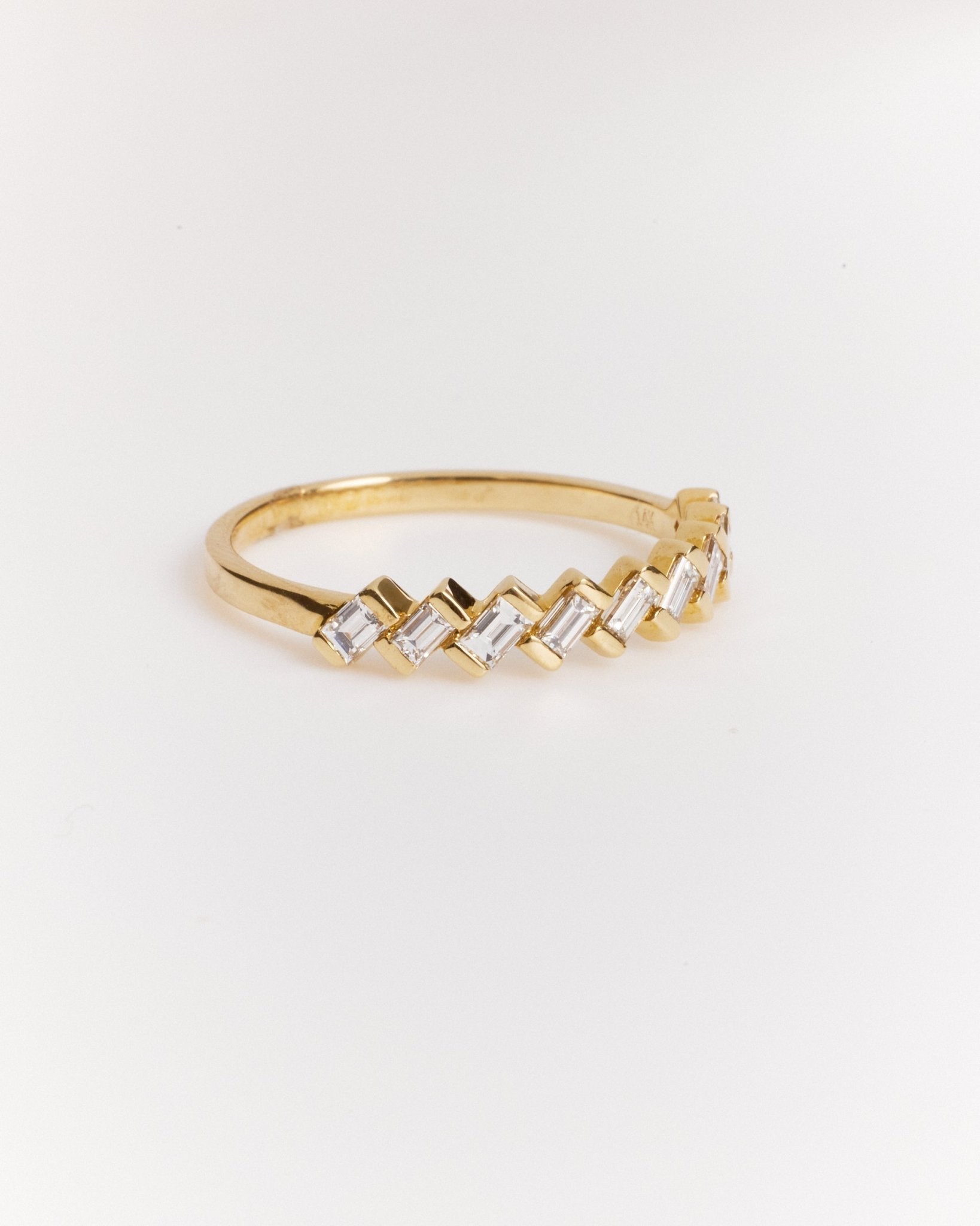 Diagonal Baguette Band (Mined Natural Diamonds) - Lanore Fine Jewelry