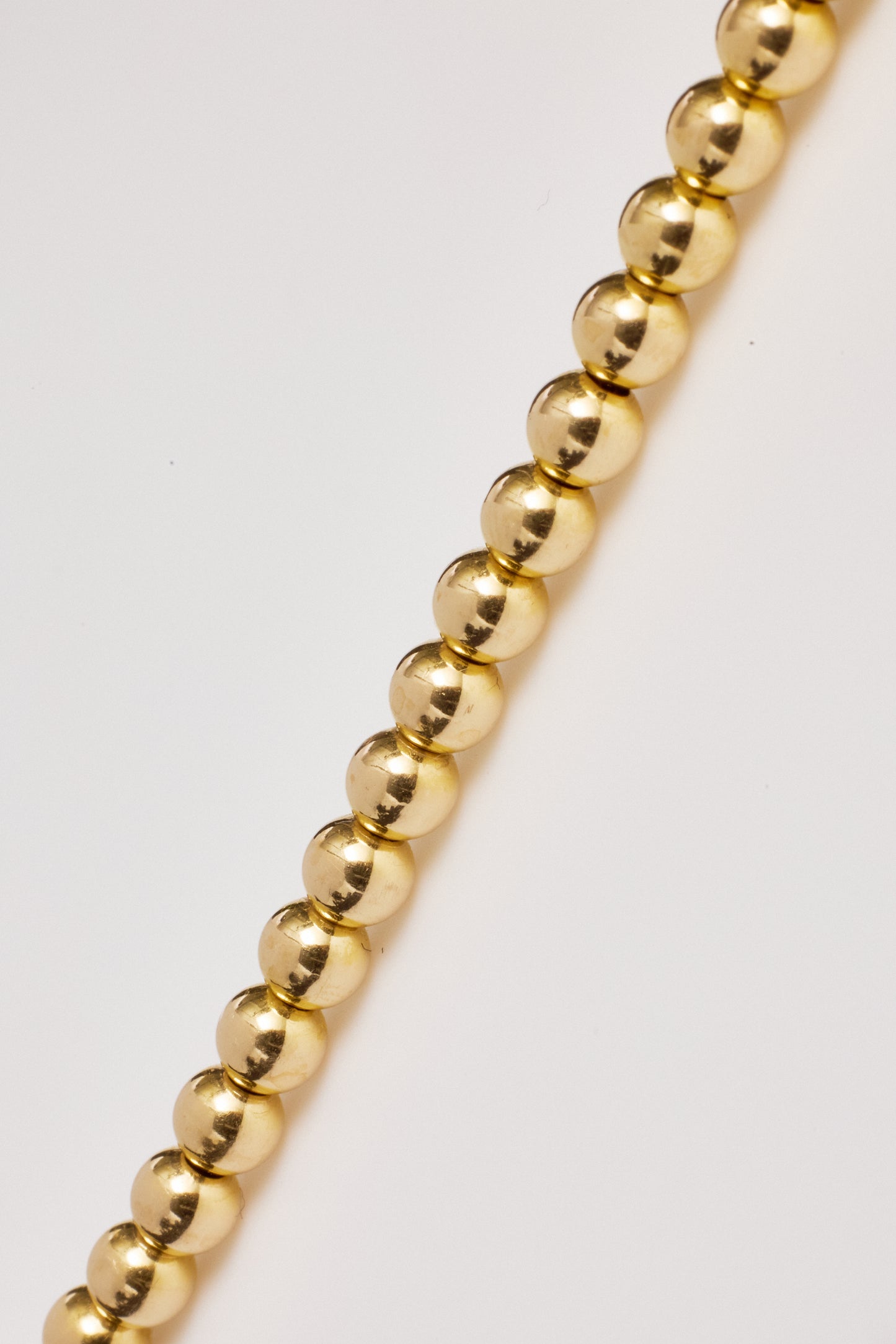 4mm Gold Bead Bracelet