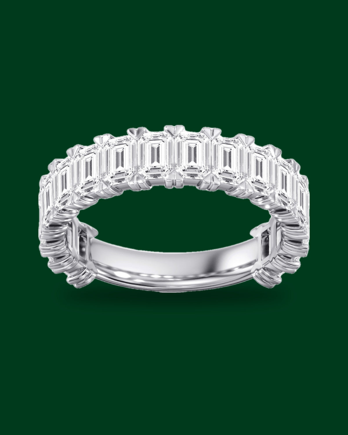 3/4 Emerald Cut Diamond Band