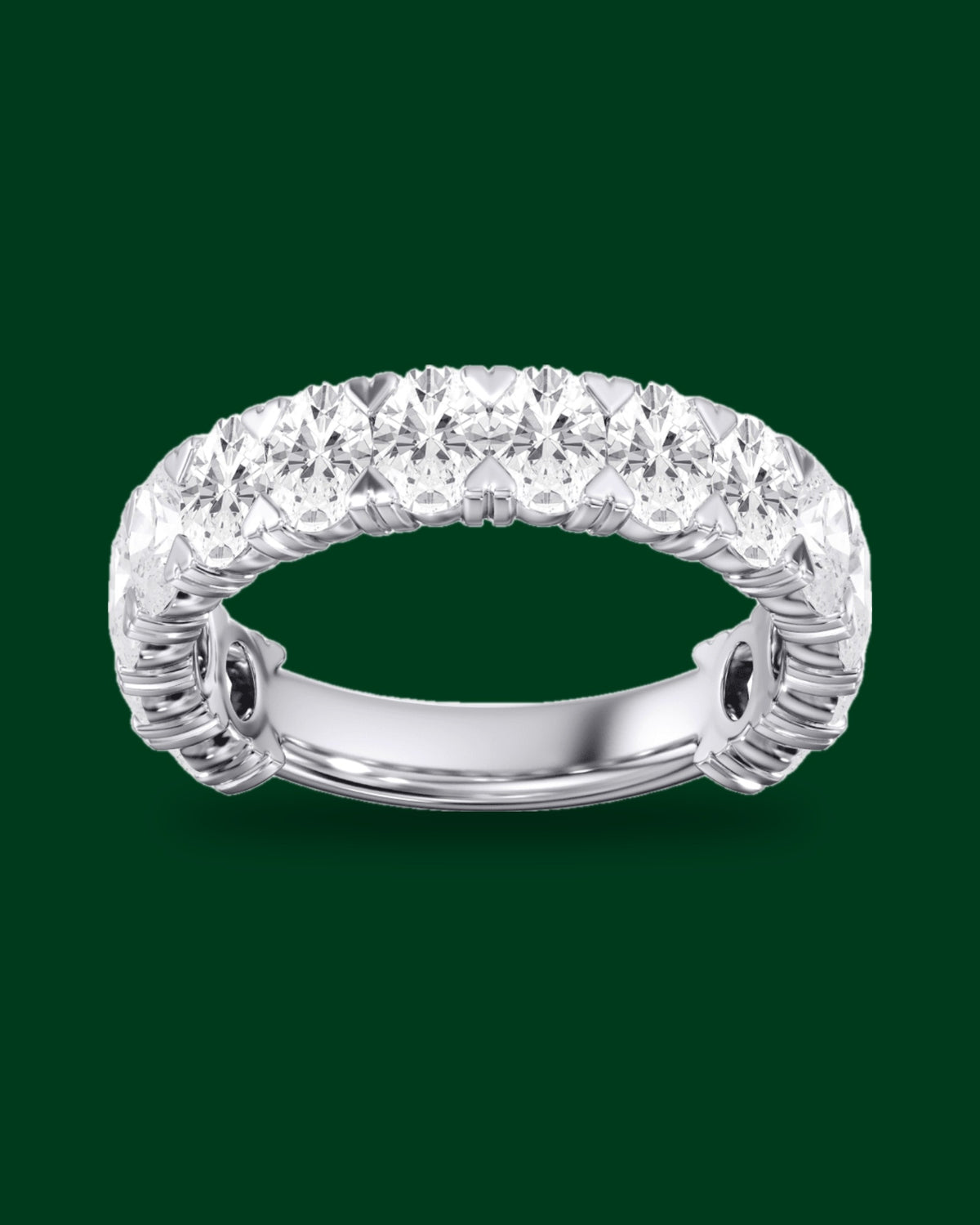 3/4 Oval Diamond Band