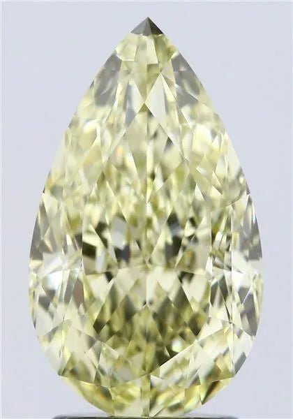 3.01ct Pear Natural Diamond (Colour Fancy Light Yellow, Clarity VS2, GIA Certified) - Lanore Fine Jewelry