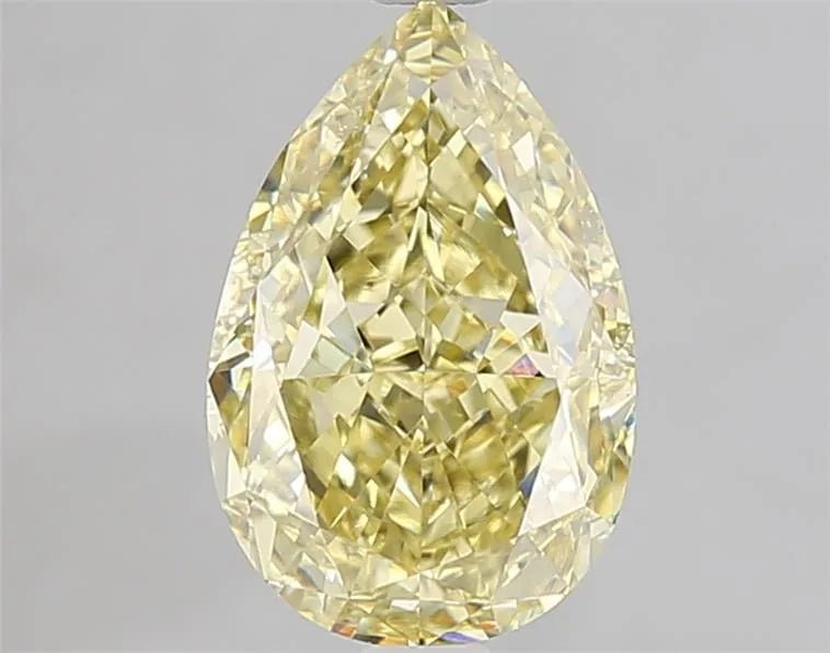3.01ct Pear Natural Diamond (Colour Fancy Yellow, Clarity VS2, GIA Certified) - Lanore Fine Jewelry