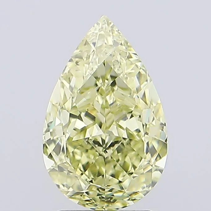 3.01ct Pear Natural Diamond (Colour Fancy Yellow, Clarity VS2, GIA Certified) - Lanore Fine Jewelry