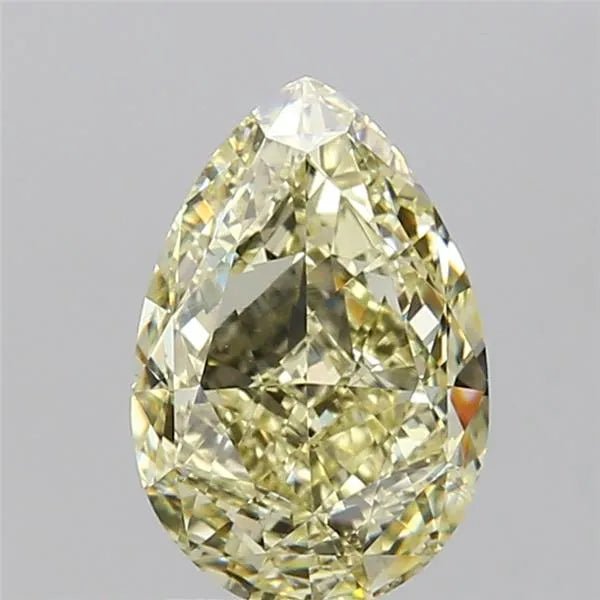 3.02ct Pear Natural Diamond (Colour Fancy Light Yellow, Clarity VS2, GIA Certified) - Lanore Fine Jewelry