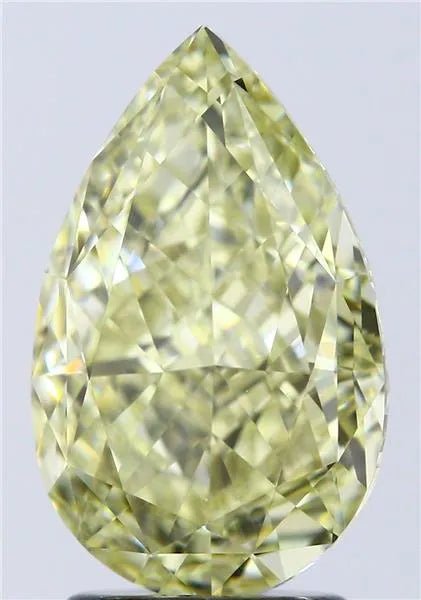 3.03ct Pear Natural Diamond (Colour Fancy Light Yellow, Clarity VS1, GIA Certified) - Lanore Fine Jewelry