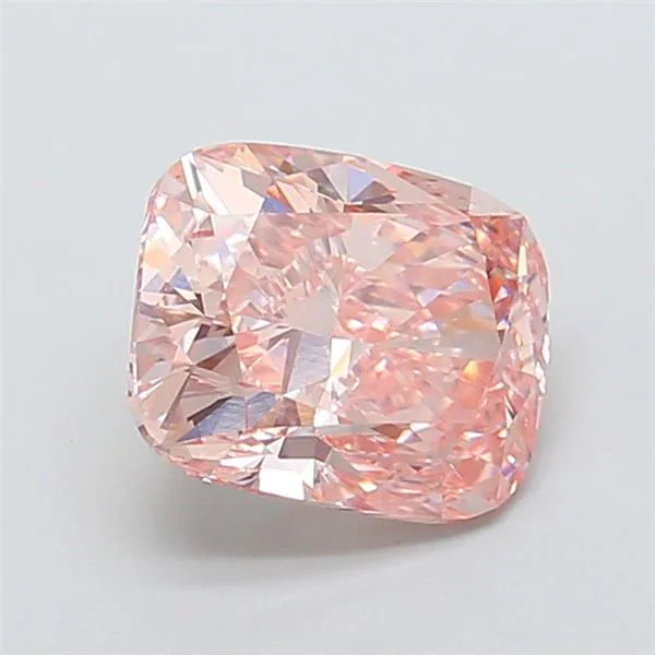 3.05ct Cushion modified Lab Grown Diamond (Colour Fancy Intense Pink, Clarity VS1, IGI Certified)