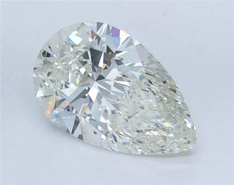 3.25ct Pear Natural Diamond (Colour J, Clarity VVS2, GIA Certified) - Lanore Fine Jewelry