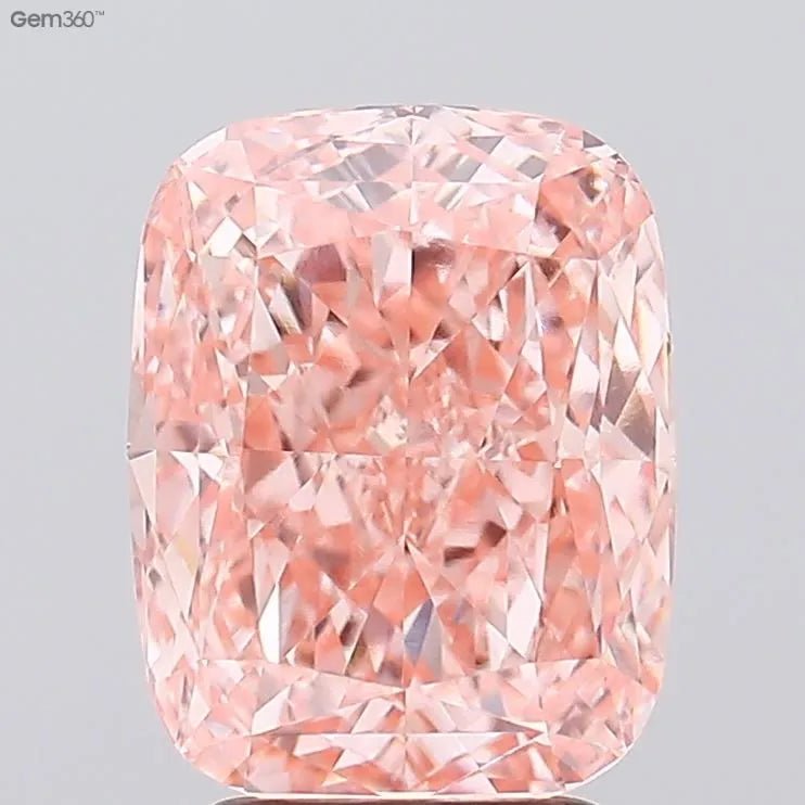 3.51ct Cushion modified Lab Grown Diamond (Colour Fancy Vivid Pink, Clarity VVS2, IGI Certified) - Lanore Fine Jewelry